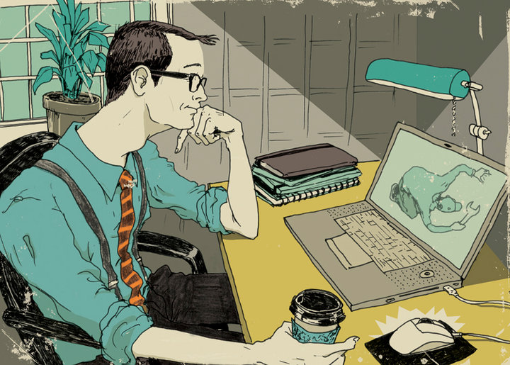 levy creative management, mike byers illustration for wall street journal