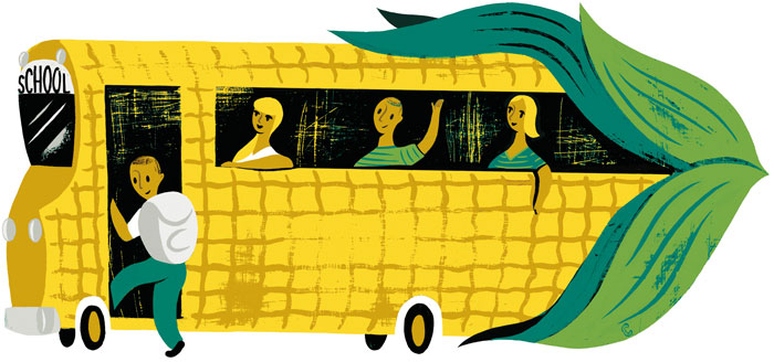 levy creative management, christopher nielsen, tufts university, school bus, corn, food