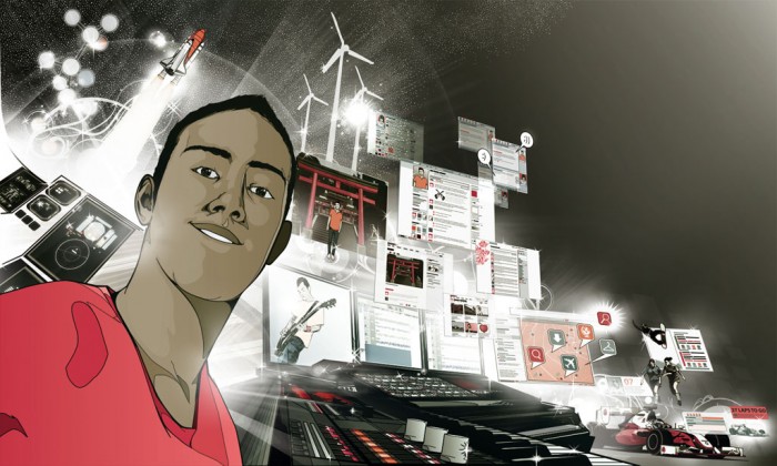 levycreative_kako_microsoft.jpg levy creative management, kako, microsoft illustration, www.levycreative.com
