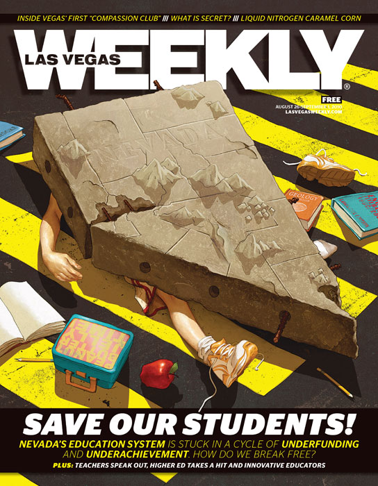 levy creative management, illustrator rory kurtz, las vegas weekly, nevada school system, cover illustrator, artist